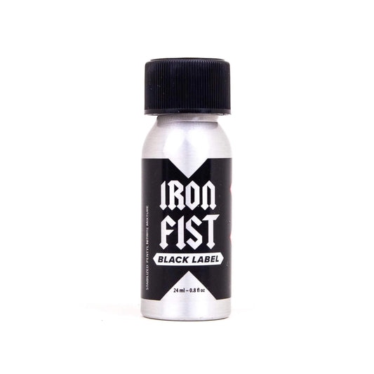 Iron Fist Black Label bottle on a white background